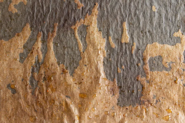 Pişirme Tepsisinin Üzerinde Duran Yağlı Fırın Kağıdının Arkaplan Dokusu — Stok fotoğraf