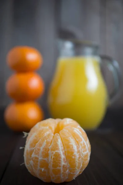 Mandarina pelada mandarina —  Fotos de Stock