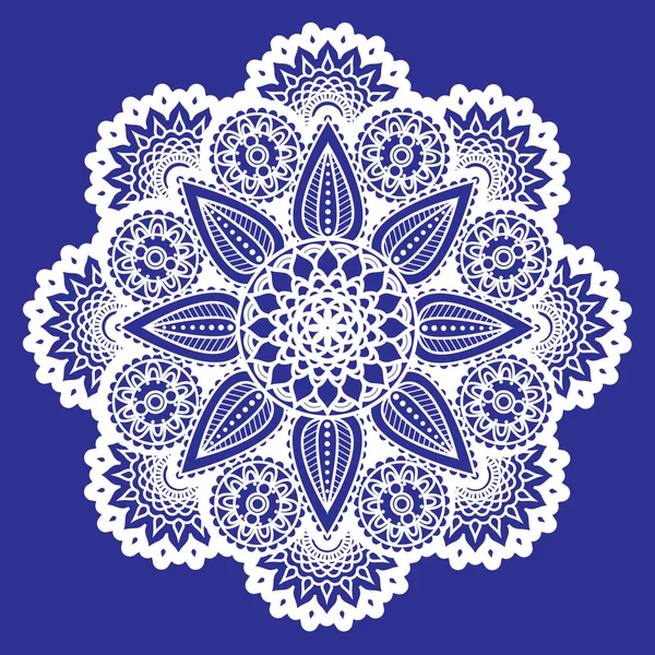 Vector circle ornament for laser cutting,  paisley doodle vector