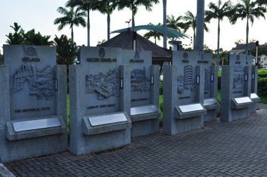 Kuching, Sarawak / Malezya - 8 Ekim 2019: Song Road, Kuching, Sarawak 'taki Malezya-Çin Dostluk Parkı