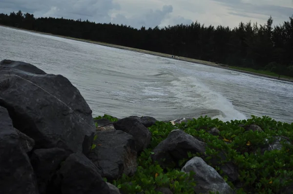 Miri Sarawak Malajsie Října 2019 Krásné Pláže Luak Bay Tanjung — Stock fotografie