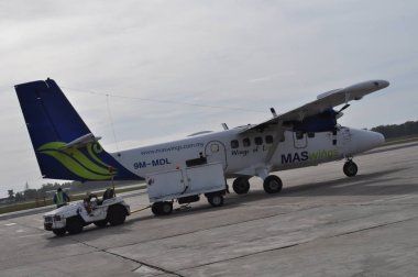 Marudi Lawas, Sarawak / Malezya - 7 Ekim 2019: Marudi ve Lawas 'ın güzel köyleri Nou Sarawak, Borneo Adası.