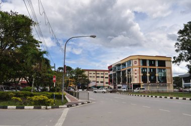 Marudi Lawas, Sarawak / Malezya - 7 Ekim 2019: Marudi ve Lawas 'ın güzel köyleri Nou Sarawak, Borneo Adası.