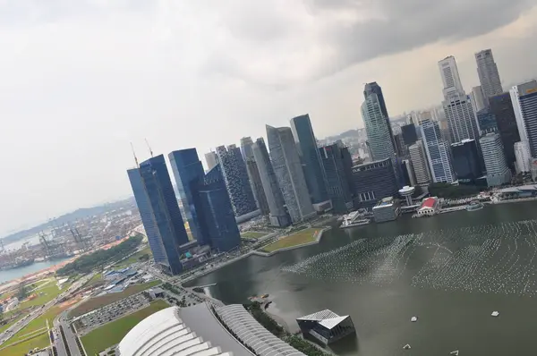 Marina Bay Singapur City Singapur Września 2019 Hotel Dzielnica Handlowa — Zdjęcie stockowe