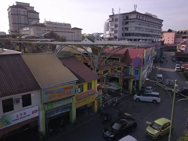 Kuching Sarawak Malaysia November 2019 Bangunan Markah Tanah Dan Pemandangan — Stok Foto