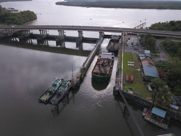 Kuching, Sarawak / Malaysia - November 8 2019: The buildings, landmarks and scenery of Kuching city, capital of Sarawak, Borneo island. Showing the famous landmarks in the Kuching city 