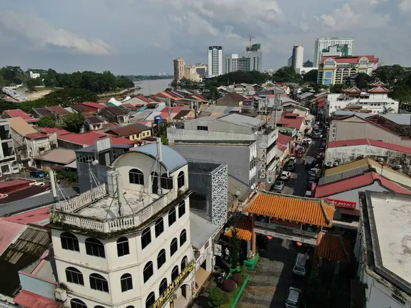 Kuching Sarawak Malásia Novembro 2019 Edifícios Marcos Paisagens Cidade Kuching — Fotografia de Stock