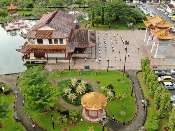 2015 Sarawak Malaysia 보르네 사라왁의 매력적 도시의 랜드마크 가슴설레게 마크를 — 스톡 사진