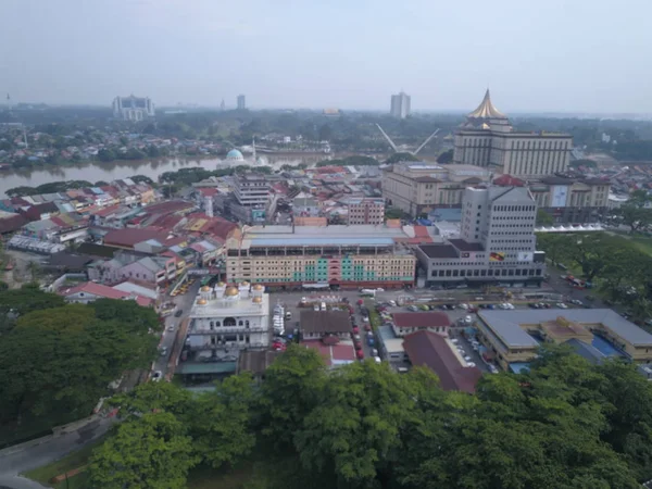 Kuching Sarawak Malaysia November 2019 Bangunan Markah Tanah Dan Pemandangan — Stok Foto