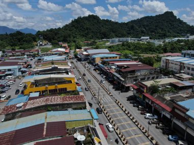 Bau, Sarawak / Malezya - 27 Ekim 2019: The Landmarks, Scenery, Commercial Centers and Nature of Bau, the Borneo Adası