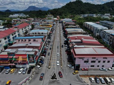 Bau, Sarawak / Malezya - 27 Ekim 2019: The Landmarks, Scenery, Commercial Centers and Nature of Bau, the Borneo Adası