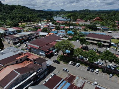 Bau, Sarawak / Malezya - 27 Ekim 2019: The Landmarks, Scenery, Commercial Centers and Nature of Bau, the Borneo Adası