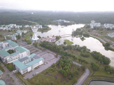 Kuching, Sarawak / Malezya - 16 Ekim 2019: Malezya Üniversitesi Kuching (Unimas) Kuching, Borneo Adası Sarawak