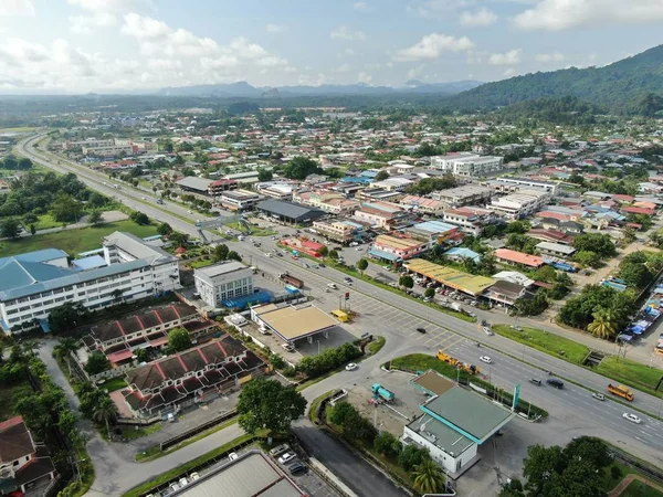 クチン サラワク州 マレーシア 2019年11月20日 サラワク州クチン セリアン ロード17マイルのシブラン村の空中風景 — ストック写真