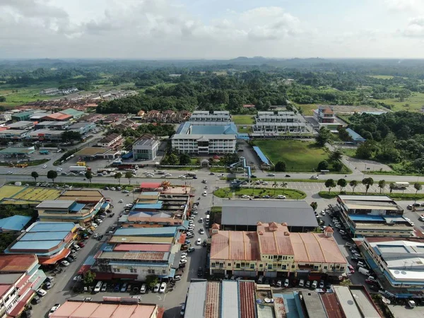 Kuching Sarawak Malaysia November 2019 Pemandangan Udara Desa Siburan Mile — Stok Foto