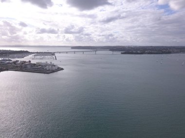 Viyadük Limanı, Auckland / Yeni Zelanda - 29 Aralık 2019: Viyaduct Limanı, Prenses Rıhtımı, marina Körfezi, Wynyard, St Marys Körfezi ve Westhaven, Yeni Zelanda 'nın tamamı