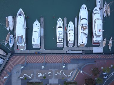 Viyadük Limanı, Auckland / Yeni Zelanda - 29 Aralık 2019: Viyaduct Limanı, Prenses Rıhtımı, marina Körfezi, Wynyard, St Marys Körfezi ve Westhaven, Yeni Zelanda 'nın tamamı