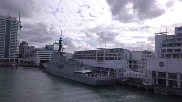 Port Viaduc Auckland Nouvelle Zélande Décembre 2019 Belle Scène Entourant — Video