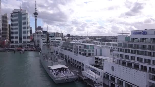 Viaduct Harbour Auckland Nueva Zelanda Diciembre 2019 Hermosa Escena Que — Vídeos de Stock