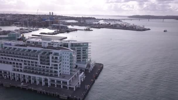 Viaduct Harbour Auckland Nuova Zelanda Dicembre 2019 Bellissima Scena Che — Video Stock