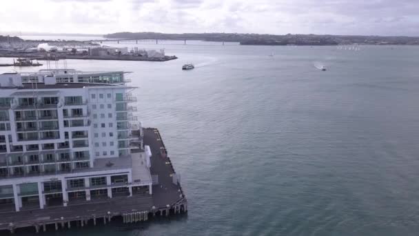 Viaduct Harbour Auckland Nieuw Zeeland December 2019 Prachtige Scene Rondom — Stockvideo