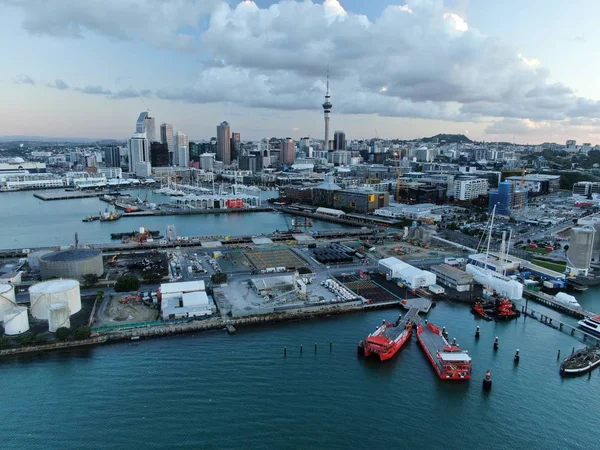 Viaduct Harbour Auckland Nueva Zelanda Diciembre 2019 Hermosa Escena Que — Foto de Stock
