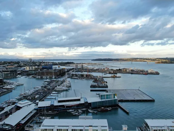 Port Viaduc Auckland Nouvelle Zélande Décembre 2019 Belle Scène Entourant — Photo