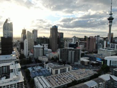 Viyadük Limanı, Auckland / Yeni Zelanda - 29 Aralık 2019: Viyaduct Limanı, Prenses Rıhtımı, marina Körfezi, Wynyard, St Marys Körfezi ve Westhaven, Yeni Zelanda 'nın tamamı
