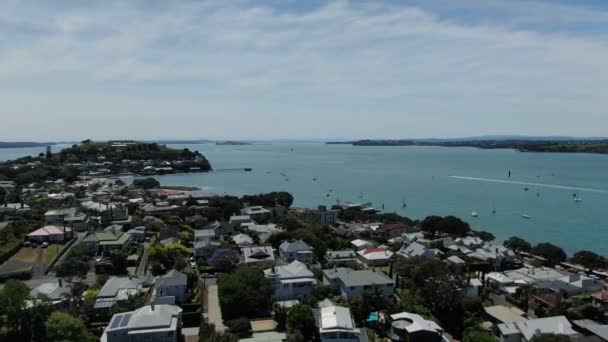 Devonport Auckland Nueva Zelanda Diciembre 2019 Pueblo Costero Estilo Victoriano — Vídeos de Stock