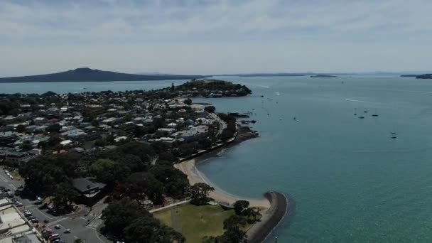 Devonport Auckland New Zealand December 2019 Victorian Style Seaside Village — Stock Video