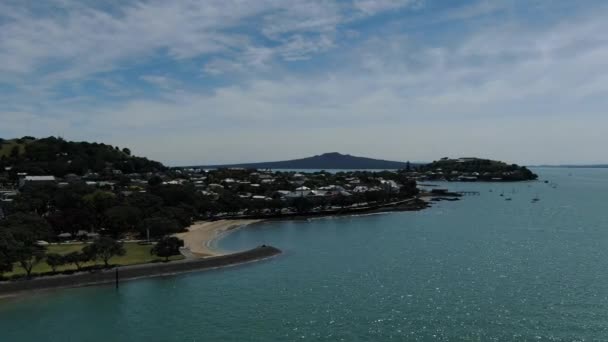 Devonport Auckland Neuseeland Dezember 2019 Das Viktorianische Dorf Devonport Meer — Stockvideo