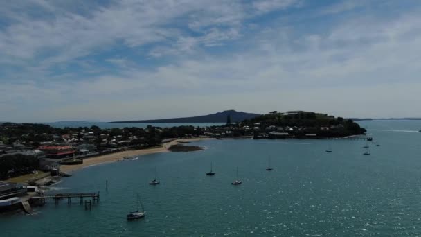 Devonport Auckland Neuseeland Dezember 2019 Das Viktorianische Dorf Devonport Meer — Stockvideo