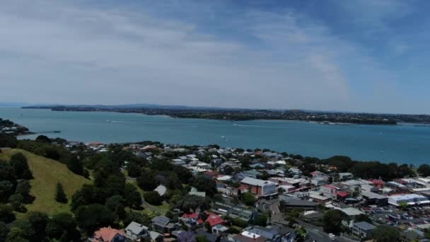 Devonport Auckland Neuseeland Dezember 2019 Das Viktorianische Dorf Devonport Meer — Stockvideo