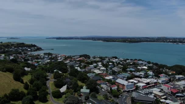 Devonport Auckland Neuseeland Dezember 2019 Das Viktorianische Dorf Devonport Meer — Stockvideo