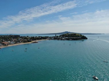 Viyadük Limanı, Auckland / Yeni Zelanda - 29 Aralık 2019: Viyaduct Limanı, Prenses Rıhtımı, marina Körfezi, Wynyard, St Marys Körfezi ve Westhaven, Yeni Zelanda 'nın tamamı