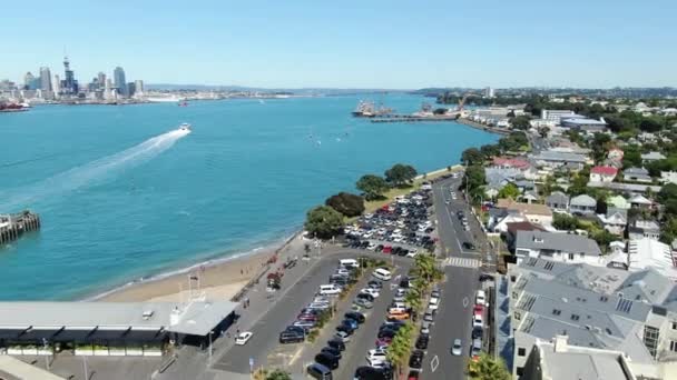 Devonport Auckland Zéland 2019 December Viktoriánus Stílusú Tengerparti Falu Devonportban — Stock videók