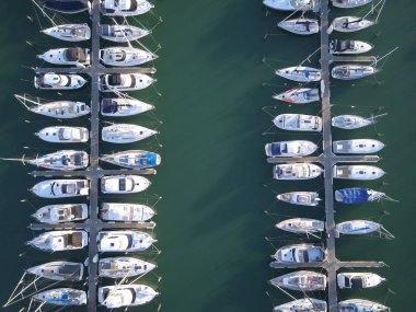 Viyadük Limanı, Auckland / Yeni Zelanda - 29 Aralık 2019: Viyaduct Limanı, Prenses Rıhtımı, marina Körfezi, Wynyard, St Marys Körfezi ve Westhaven, Yeni Zelanda 'nın tamamı