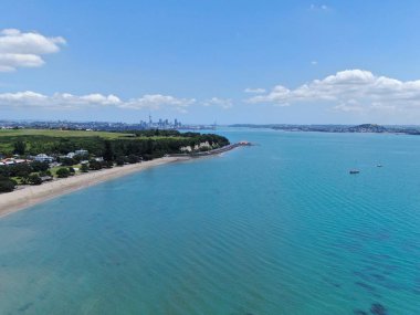 Viyadük Limanı, Auckland / Yeni Zelanda - 29 Aralık 2019: Viyaduct Limanı, Prenses Rıhtımı, marina Körfezi, Wynyard, St Marys Körfezi ve Westhaven, Yeni Zelanda 'nın tamamı