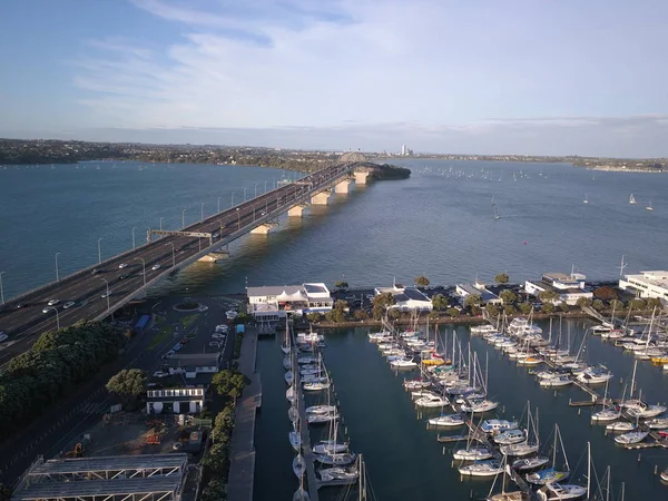 Viadukt Harbour Auckland Nový Zéland Prosince 2019 Krásná Scéna Obklopující — Stock fotografie