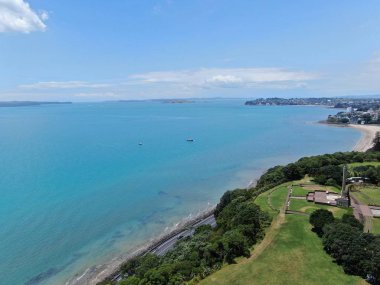 Viyadük Limanı, Auckland / Yeni Zelanda - 29 Aralık 2019: Viyaduct Limanı, Prenses Rıhtımı, marina Körfezi, Wynyard, St Marys Körfezi ve Westhaven, Yeni Zelanda 'nın tamamı