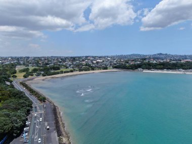 Viyadük Limanı, Auckland / Yeni Zelanda - 29 Aralık 2019: Viyaduct Limanı, Prenses Rıhtımı, marina Körfezi, Wynyard, St Marys Körfezi ve Westhaven, Yeni Zelanda 'nın tamamı