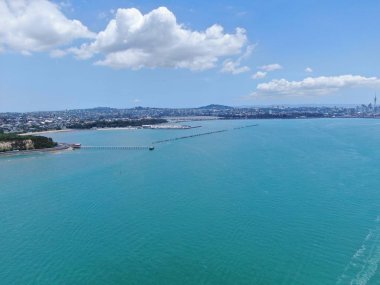 Viyadük Limanı, Auckland / Yeni Zelanda - 29 Aralık 2019: Viyaduct Limanı, Prenses Rıhtımı, marina Körfezi, Wynyard, St Marys Körfezi ve Westhaven, Yeni Zelanda 'nın tamamı