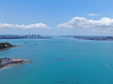 Viyadük Limanı, Auckland / Yeni Zelanda - 29 Aralık 2019: Viyaduct Limanı, Prenses Rıhtımı, marina Körfezi, Wynyard, St Marys Körfezi ve Westhaven, Yeni Zelanda 'nın tamamı