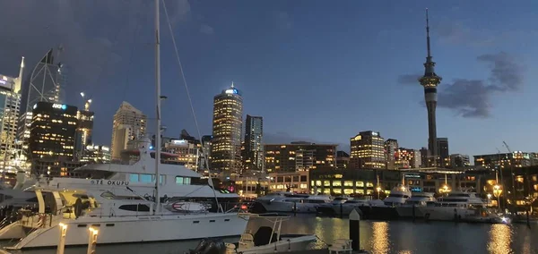 Port Viaduc Auckland Nouvelle Zélande Décembre 2019 Belle Scène Entourant — Photo