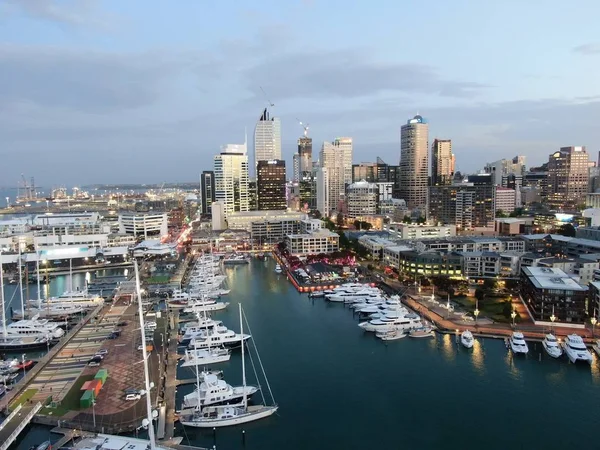 Port Viaduc Auckland Nouvelle Zélande Décembre 2019 Belle Scène Entourant — Photo