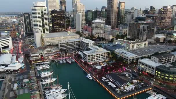 Viadukt Harbour Auckland Nový Zéland Prosince 2019 Krásná Scéna Obklopující — Stock video