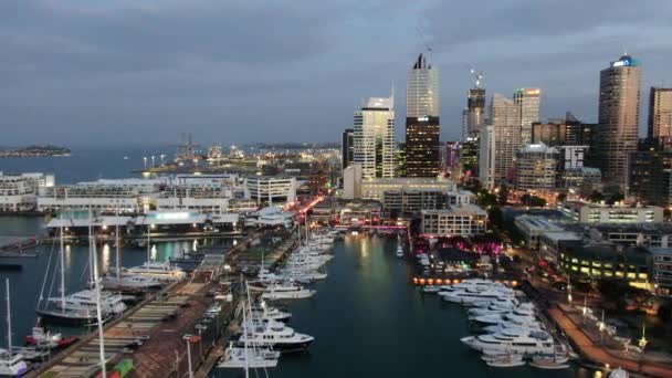 Viaduct Harbour Auckland Nueva Zelanda Diciembre 2019 Hermosa Escena Que — Vídeos de Stock