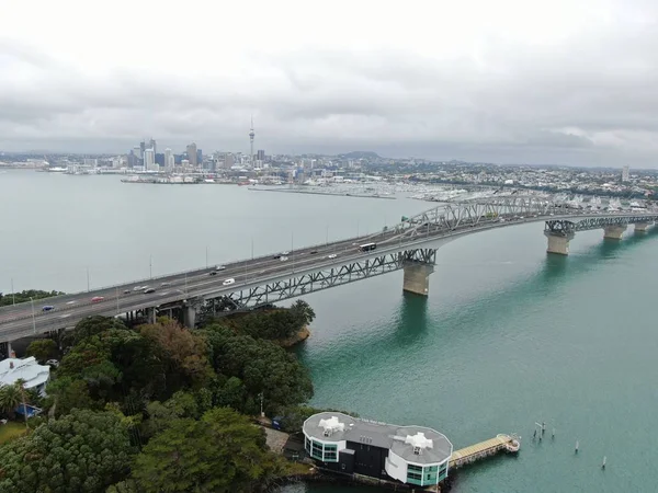 Виадук Харбур Окланд Новая Зеландия Декабря 2019 Года Удивительный Мост — стоковое фото