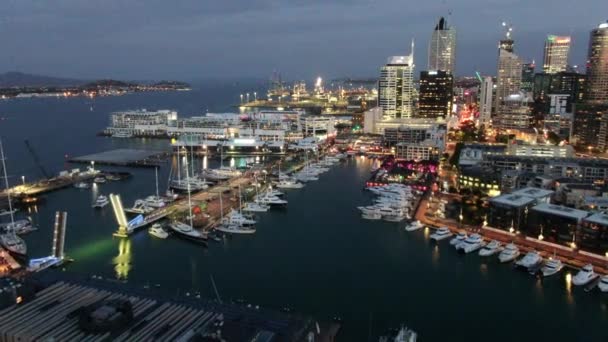 Viaduct Harbour Auckland Nueva Zelanda Diciembre 2019 Hermosa Escena Que — Vídeos de Stock