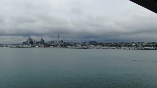 Viaduct Harbour Auckland Nueva Zelanda Diciembre 2019 Amazing Auckland Harbour — Vídeos de Stock